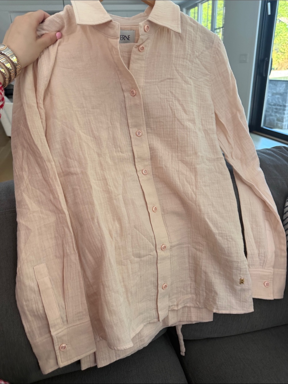 Light Pink Button-Down Shirt